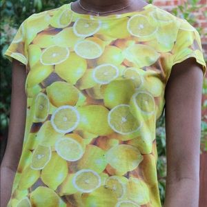 Alice + Olivia Lemon Shirt with Back Zip